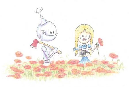 Wizard-of-Oz Gritty hangs out in the poppy fields.